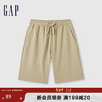 Gap 男士刺绣logo松紧抽绳短裤 465597