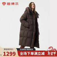 坦博尔羽绒服女长款廓形时尚泡芙女士保暖厚外套520802Z  165