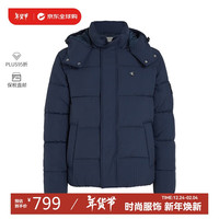 卡尔文·克莱恩CK男士加厚保暖连帽棉服休闲夹克外套J30J326104 藏青色 XXXL
