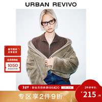 UR冬季新款女装时尚立领宽松绒感新年战袍外套UYY140063