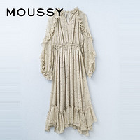 MOUSSY 24冬季女装新款度假连衣裙028GAH30-6140 075花纹米色 00002/M