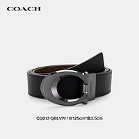 COACH 蔻驰 男士皮带C扣宽版荔枝纹腰带CQ013