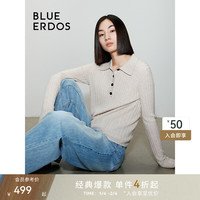 BLUE ERDO羊毛衫女装24秋冬新款polo领小翻领休闲修身显瘦多色针织套衫内搭 (160)