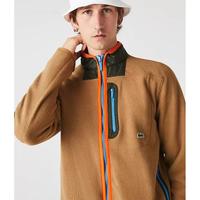 值友专享：LACOSTE 时尚拼色宽松立领运动开衫卫衣外套