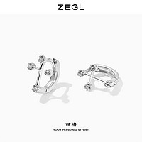 ZENGLIU ZEGL十字架睡觉不用摘的耳钉耳扣女气质简约小耳骨钉耳环秋冬耳饰