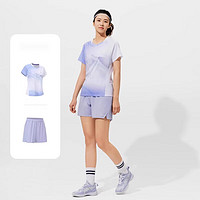 迪卡侬（DECATHLON）羽毛球服t恤羽毛球短袖运动服套装透气轻量系列 女款套装 - 上衣+短裤 S