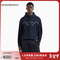 EMPORIO ARMANI 24秋冬EA男士长袖LOGO刺绣卫衣