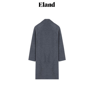 ELAND衣恋84%绵羊毛双面呢长款大衣 中灰色(18)M/Grey S/160