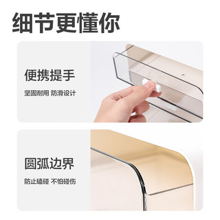 得力(deli)抽屉式桌面收纳盒办公室书桌居家整理文具化妆品置物架储物盒子 中号PK136