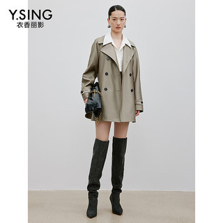 衣香丽影卡其色中长款风衣女秋季高级感超好看小个子外套 卡其 L