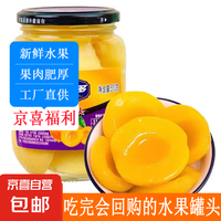 GT 梨罐头黄桃罐头510g水果罐头开盖即食 黄桃罐头510g