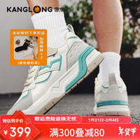 康龙男鞋冬季休闲鞋潮流厚底面包鞋男士板鞋增高运动鞋时尚鞋子男 白绿色【脚瘦请拍小一码】 39