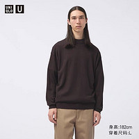 优衣库 UNIQLO 男士美利奴羊毛混纺半高领针织衫 UQ471838