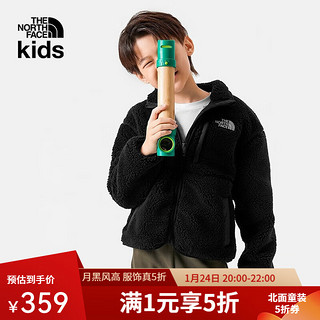 THE NORTH FACE北面童装男童抓绒外套羊羔绒保暖|8748 JK3/黑色 120cm XS（120/60）