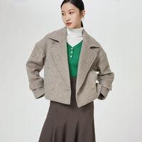 【春秋美拉德】【含绵羊毛】毛呢大衣外套短款