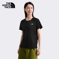 The North Face北面短袖T恤女户外速干透气休闲短袖8825 黑色/JK3 S