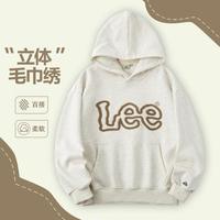 李 Lee【毛巾绣】24春秋装男童连帽卫衣女童卫衣帽衫宽松中大童潮