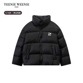 Teenie Weenie Kids小熊童装24冬季款男女童厚短款超轻蓬羽绒服 黑色 150cm