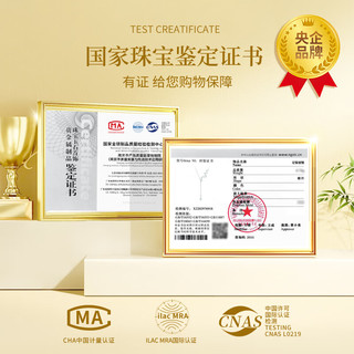 中国黄金CHINA GOLD本命年蛇年足银项链女卷卷蛇套链新年 京速达-足银星星流苏卷卷蛇项链