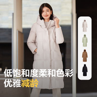 波司登奥莱冬季厚女长款商务连帽时尚百搭保暖羽绒服外套