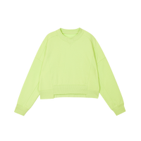 菲卡沫莉 秋冬加厚baby绒保暖短款不规则下摆百搭运动休闲长袖卫衣