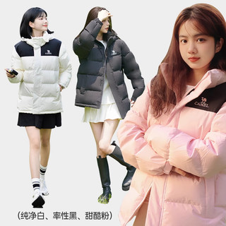 CAMEL骆驼羽绒服女2024冬季热反射升温保暖加厚连帽面包服短款外套