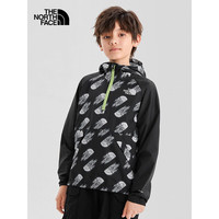 北面 童装男女童皮肤衣防风外套运动户外 7QKK5Q0/黑色 150 (M) （150/72）