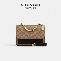 COACH 蔻驰 奥莱女士经典标志老花帆布KLARE斜挎包