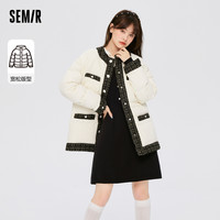 森马 Semir羽绒服女冬季中长款小香风上衣高级感时尚女款外套
