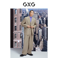 GXG奥莱 22年男装奥莱春新男士棕色经典休闲单西装外套