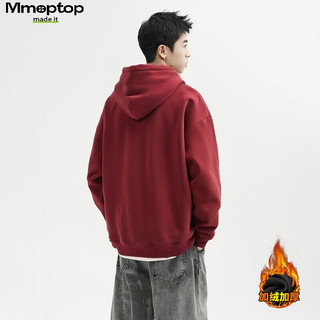 MMOPTOP国潮圆领连帽卫衣男女秋冬季保暖加绒过年上衣MMWY12