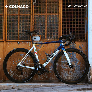 COLNAGO梅花 C68 DURA-ACE R9270 Di2无线电变碳纤维轻量公路自行车 整车-C68 HRWP（白蓝金) 24速 570