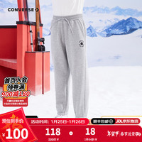 匡威（Converse）匡威童装男童女童加绒长裤裤子儿童运动裤卫裤休闲裤 岩岭灰 155 【155/64(XL)】