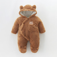 温小影 HELLO YING婴儿连体衣冬装衣服冬季包脚棉服新生儿外出哈衣爬服外套宝宝