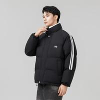 361°【加厚保暖】秋冬条纹立领棉服男士运动休闲棉服夹克外套