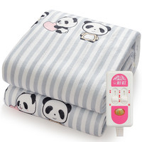 彩虹电热毯双人双控1.5米床熊猫双人电褥家用单人除螨定时断电褥