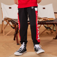 匡威儿童装秋冬加绒保暖休闲裤运动裤针织长裤 藏青蓝