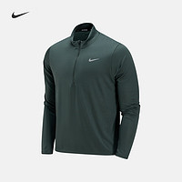 NIKE 耐克 DRI-FIT男子速干跑步上衣春季针织反光马拉松FQ2495 338绿古色/银 S