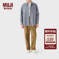 無印良品 MUJI(無印良品 )男式 法兰绒 衬衫式夹克 男士外套秋季款休闲外衣 24年秋ACB90C4A