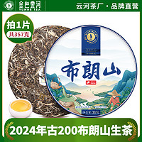 金色云河 2024年头春生茶勐海古200布朗山古树普洱茶生茶叶云南七子饼茶