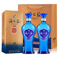 百亿补贴：洋河 海之蓝 蓝色经典 旗舰版 42%vol 浓香型白酒 520ml*2瓶 双支装