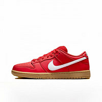 NIKE 耐克 SB DUNK LOW男女运动休闲低帮滑板鞋 白红FJ1674-600 38.5