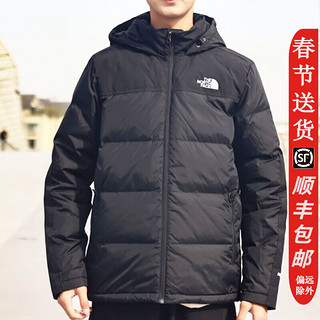 THE NORTH FACE 北面 羽绒服男款23秋冬新款户外防风防泼水550蓬鹅绒填充外套|4U82 JK3 黑色 M