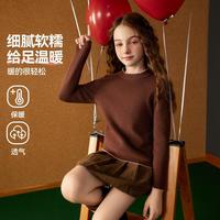 儿童女童毛衣冬季加厚保暖打底衫中大童半高领针织衫线衫外套