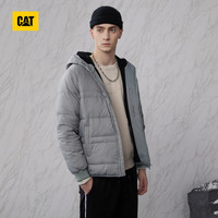 卡特彼勒CAT卡特男士户外休闲百搭简约加厚保暖连帽羽绒服外套