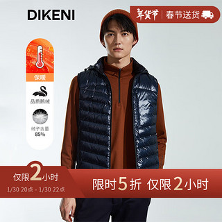 迪柯尼（DIKENI）高端休闲男装秋冬新品轻薄面料白鹅绒羽绒马甲