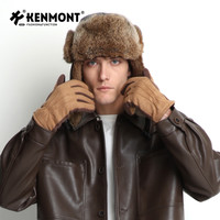 卡蒙可触屏骑车防滑真皮手套男秋冬季防风防寒加绒保暖摩托车手套