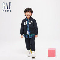 GAPGap男女幼童大童2024LOGO经典连帽卫衣装针织外套890199 90cm(1-2岁)亚洲尺码