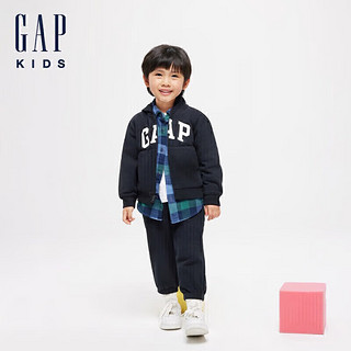 Gap 男女幼童大童2024LOGO经典连帽卫衣装针织外套890199