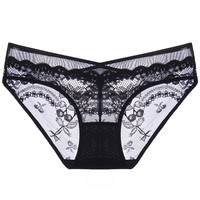 BODY STYLE 布迪设计  内裤女性感柔软舒适轻薄透气法式蕾丝中腰三角裤女